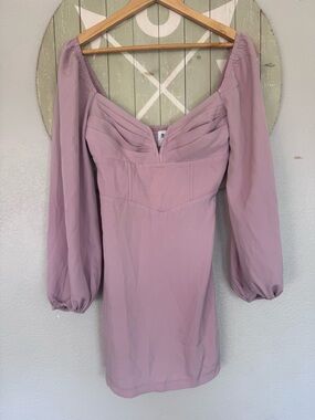 Princess polly lilac mini dress ruching size 6